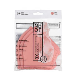 NEQI Masque adulte 3 couches S-M (rose) 3 pces