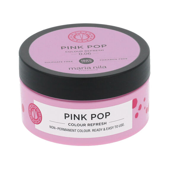 Maria Nila Colour Refresh Hair  Masque capillaire aux pigments colorés Pink Pop 100 ml