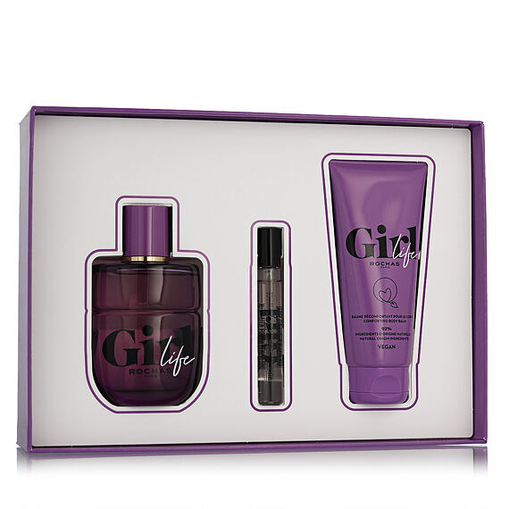 Rochas Girl Life EDP 75 ml + EDP MINI 7.5 ml + Baume pour le corps 100 ml