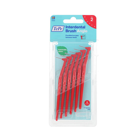 TePe Angle Brossettes interdentaires 2 Rouge (0,5 mm) 6 pces